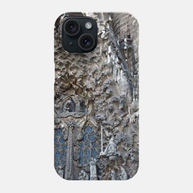 La Sagrada Familia breath-taking exterior: detailed architecture photography Phone Case by F-for-Fab