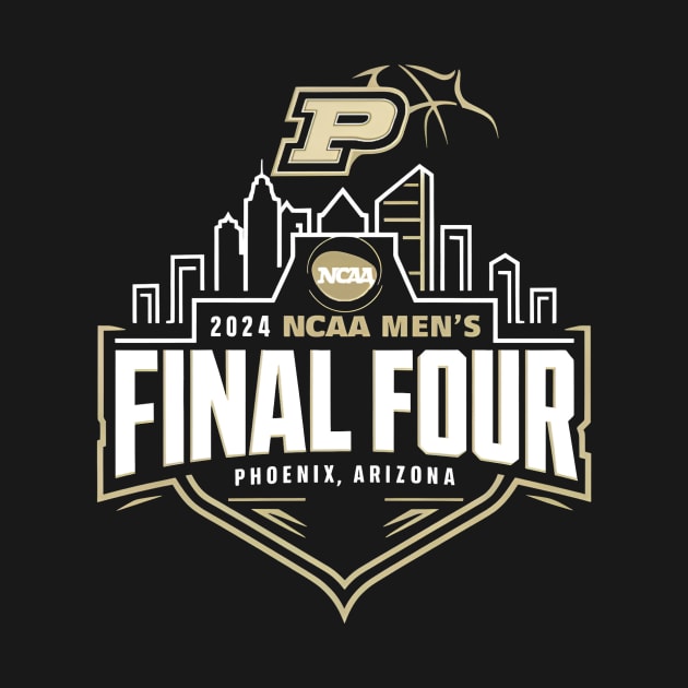 Purdue Boilermakers Final Four 2024 basketball city by YASSIN DESIGNER