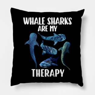 Watercolor Shark Ocean Sea Whale Sharks Are My Therapy Pillow