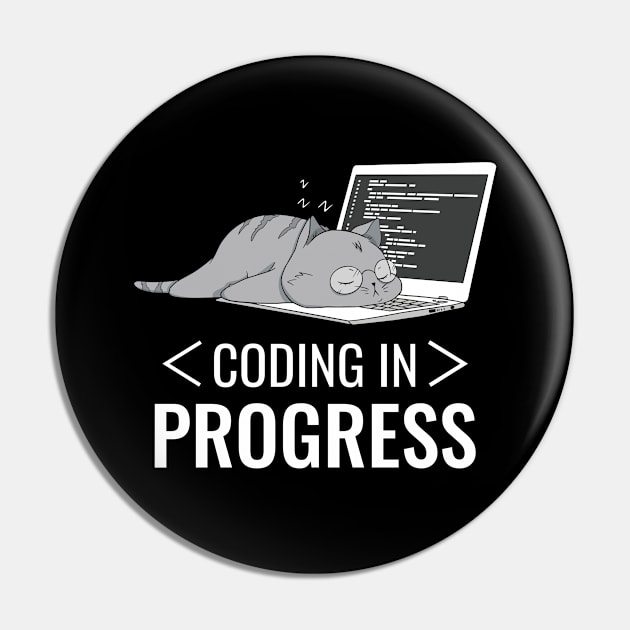 Programming Developer Coding Cat Pin by Tobias Store