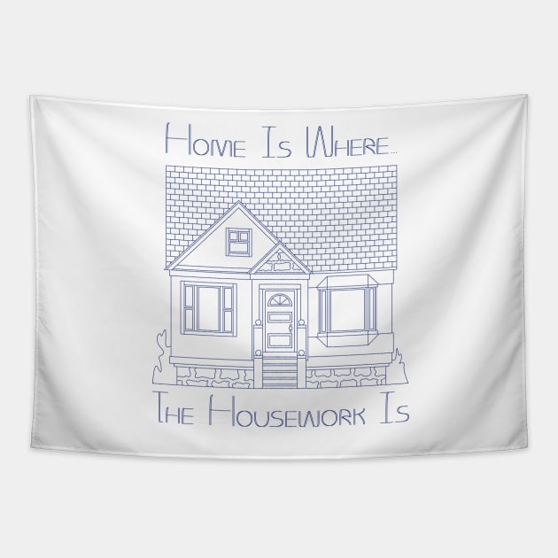 Home Is Where The Housework Is Tapestry by Kat C.