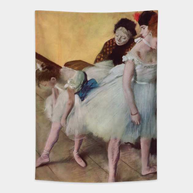 The Dance Examination by Edgar Degas Tapestry by MasterpieceCafe