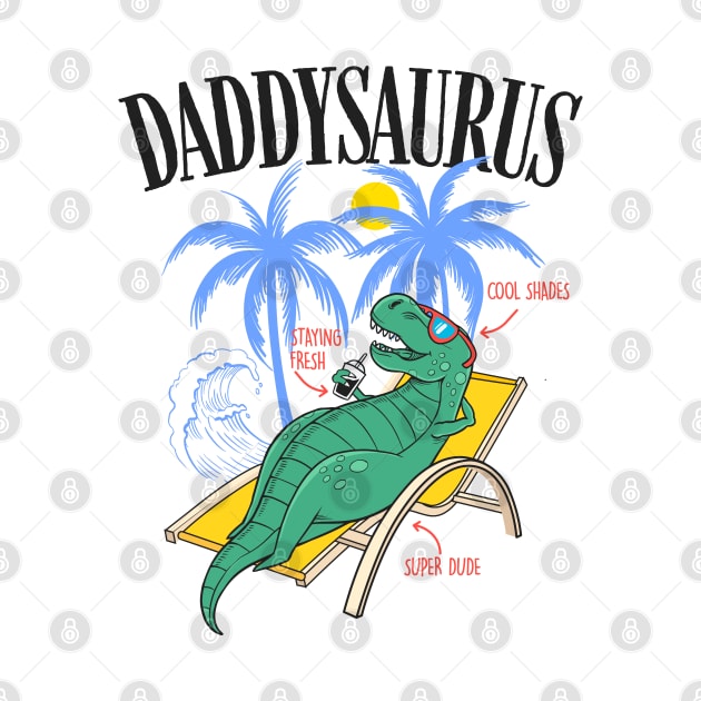 Father's Day Gift Daddysaurus T-rex Funny Dinosaur Daddysaurus by Happy Lime