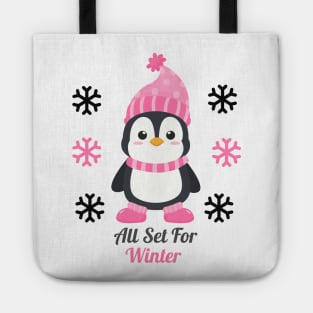 All Set For Winter - Cute Penguin Tote