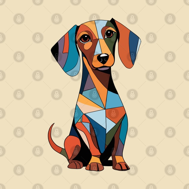 Cute Cubist Dachshund by Suneldesigns