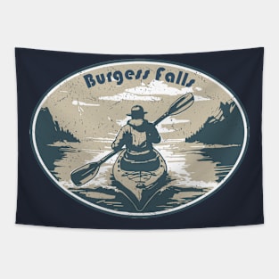 Retro Burgess Falls Kayaking Tapestry