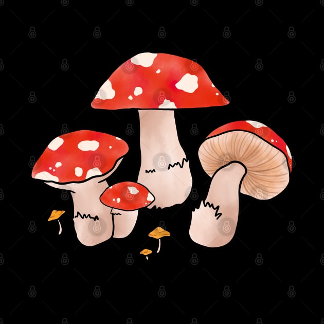 Red Mushroom Forest Cottage Fairy Aesthetic by Trippycollage