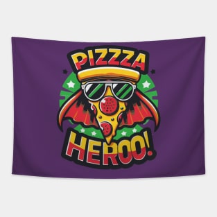 Pizza Kawaii Food Superhero Super Hero Tribute - anime cute cat japanese kawaii food kawaii animals children gift idea kids kid gift idea father Tapestry