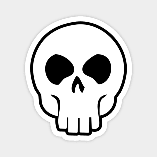 Skull - White Magnet