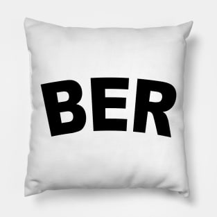 BER Bold Black Pillow