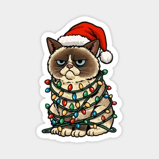 Jolly Christmas Cat Magnet