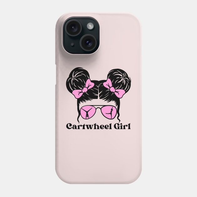 Messy Bun Cartwheel Girl Phone Case by Teewyld