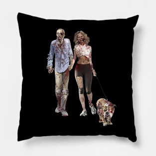 Zombies walking their Dog Pillow