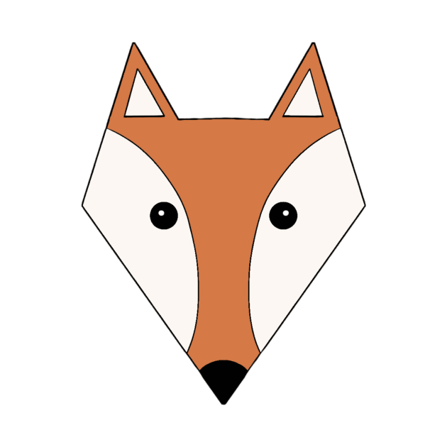 Cute red fox face by KaisPrints