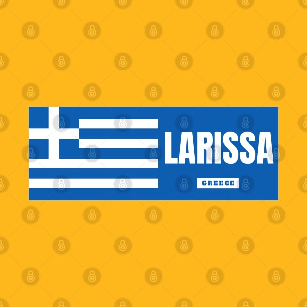 Larissa City with Greek Flag by aybe7elf