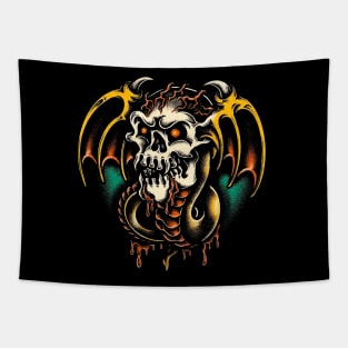 DRAGON SKULL Tapestry