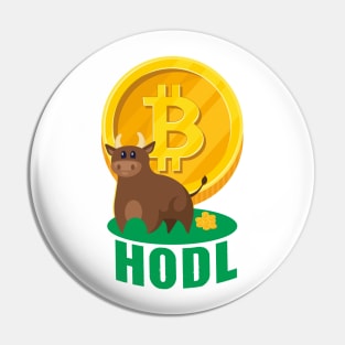 Bitcoin Bull named HODL Pin