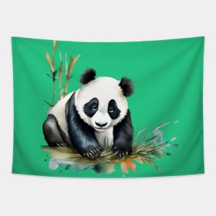 cute panda bear Tapestry