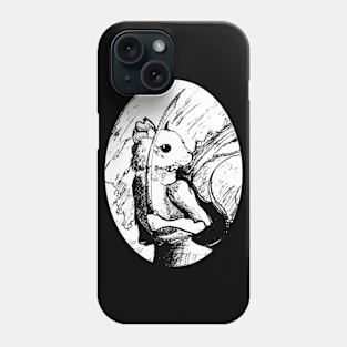 Warrior mouse ink drawing 12/01/24 - vintage medieval fantasy inspired art and designs Phone Case