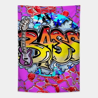 Bass Guitar Rock Art 1 by LowEndGraphics 1 Tapestry