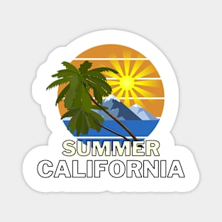 Californian summertime t-shirt design Magnet