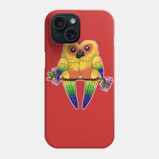 Sun Conure Heart Phone Case