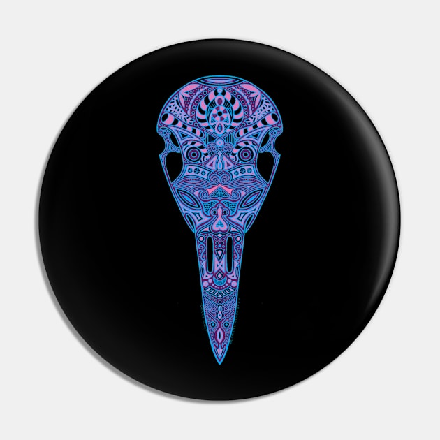 raven skull - Berry Nice Pin by A Rickety Ninja