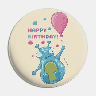 Birthday party with balloon Pin