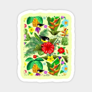 Birds and Nature Floral Exotic Pattern Magnet