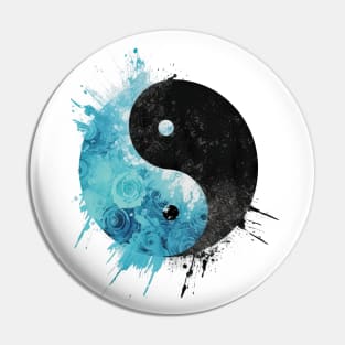 Yin Yang Splatter Design Pin