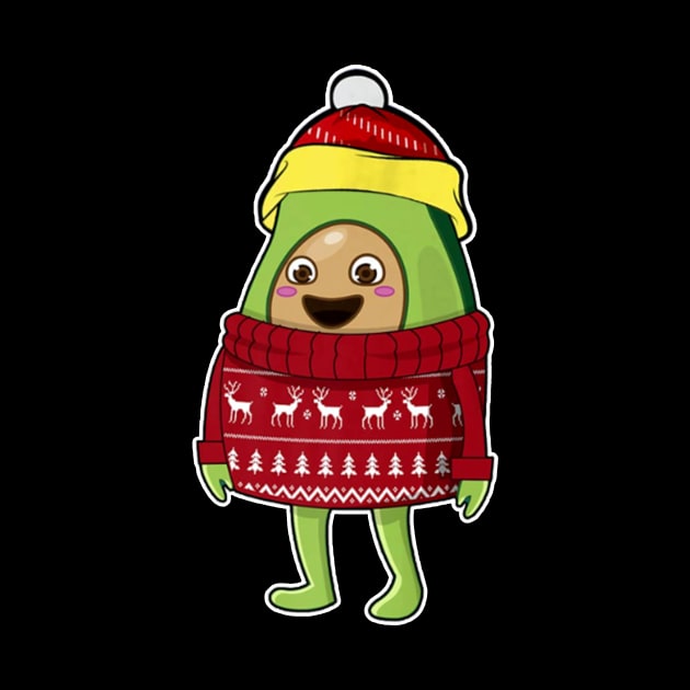 Avocado Santa Hat For Vegetarian Christmas by Danielsmfbb