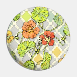 Climbing Nasturtiums in Lemon, Lime and Tangerine Pin