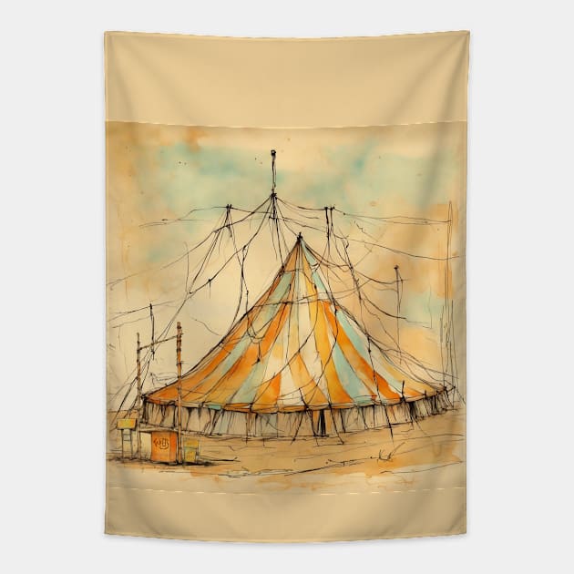 Circus Tickets Tapestry by ginkelmier@gmail.com