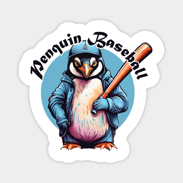 Penguin Baseball Magnet by Sigmoid