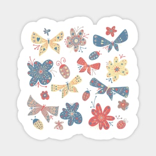 Butterflies and ladybug Magnet