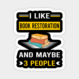 3 People Book Restoration Repair Magnet