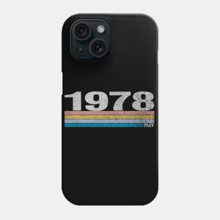 42nd Birthday Retro Born in May of 1978 Phone Case