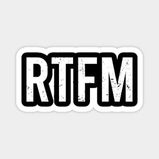 RTFM Read The Fuckin Manual - Computer Programming Magnet