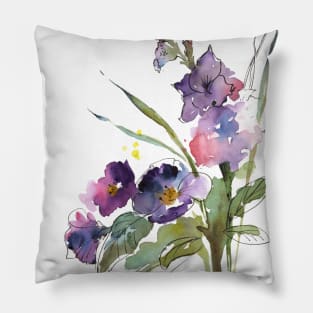 Violet floral composition Pillow