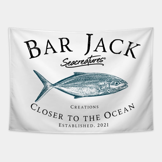 Bar Jack Fish Tapestry by Seacreatures