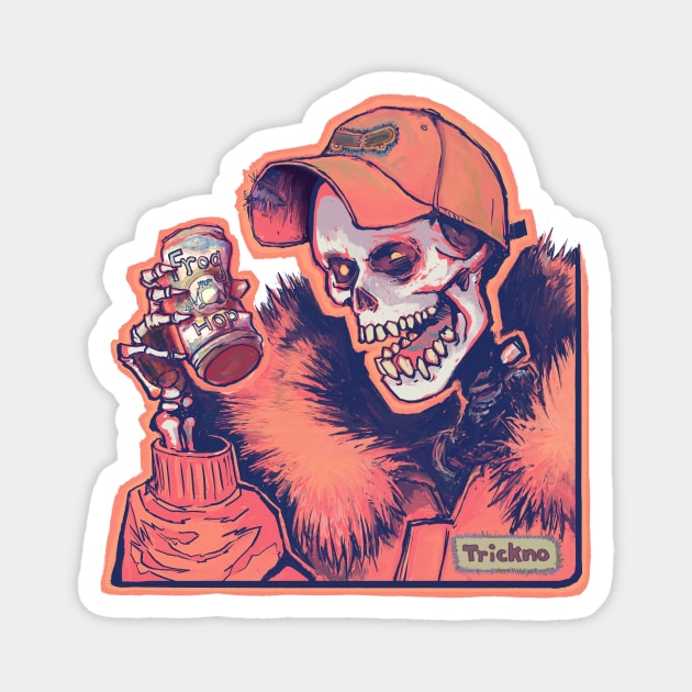 Skeleton Cheers Sunglow Magnet by Tricknologic