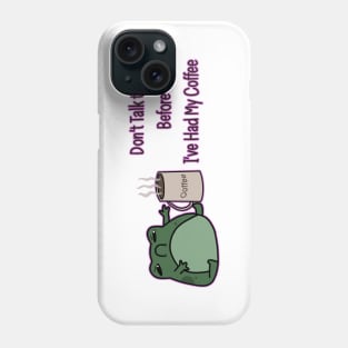 ASJD: Grumpy Coffee Frog Phone Case