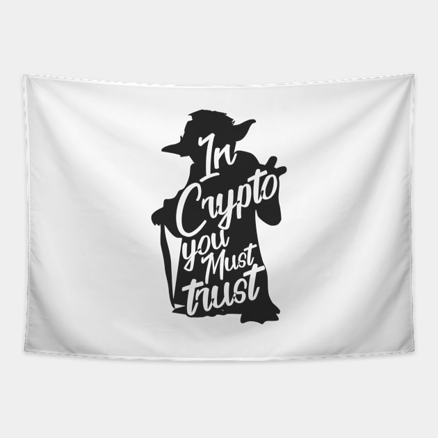 In Crypto you must trust Bitcoin Cryptocurrency Tapestry by Pannolinno