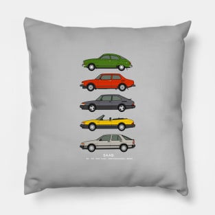 Saab classic car collection Pillow