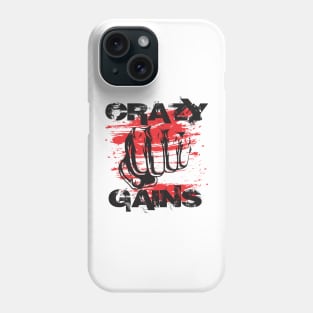 Crazy gains - Nothing beats the feeling of power that weightlifting, powerlifting and strength training it gives us! A beautiful vintage movie design representing body positivity! Phone Case