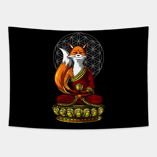 Fox Buddha Tapestry by underheaven