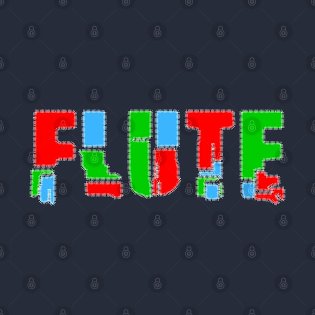 Flute Patchwork Text by Barthol Graphics