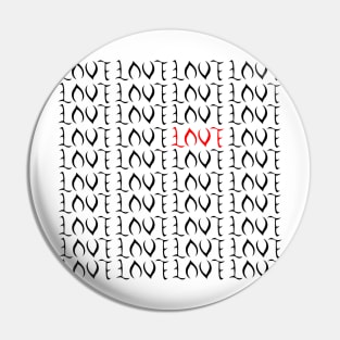 Love Ambigram Pin