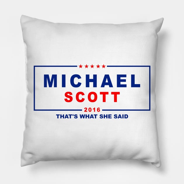 MICHAEL SCOTT 2016 THAT'S WHAT SHE SAID THE OFFICE Pillow by upcs