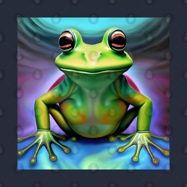 Frogger Spirit Animal (5) - Trippy Psychedelic Frog by TheThirdEye